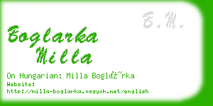 boglarka milla business card